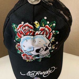 Ed Hardy womens baseball cap with rhinestones